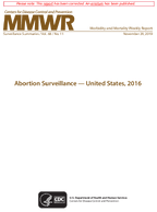 Abortion Surveillance  United States 2016