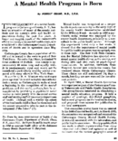 A mental health program is born