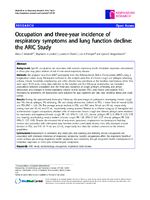 Occupation and ThreeYear Incidence of Respiratory Symptoms and Lung Function Decline The ARIC Study