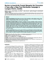 Barriers to InsecticideTreated Mosquito Net Possession 2 Years after a Mass Free Distribution Campaign in Luangwa District Zambia