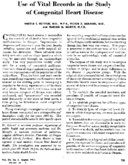 Use of vital records in the study of congenital heart disease