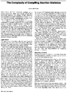 The Complexity Of Compiling Abortion Statistics