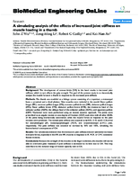 A simulating analysis of the effects of increased joint stiffness on muscle loading in a thumb
