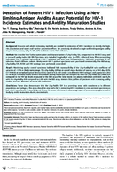 Detection of Recent HIV1 Infection Using a New LimitingAntigen Avidity Assay Potential for HIV1 Incidence Estimates and Avidity Maturation Studies