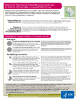 Maternity Practices in Infant Nutrition and Care in District of Columbia  2011 mPINC Survey