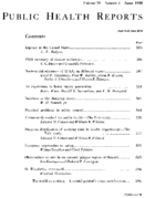 Public Health Report  v 70 no 6  table of contents