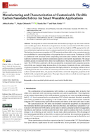 Manufacturing and characterization of customizable flexible carbon nanotube fabrics for smart wearable applications