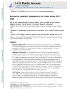 Estimating hepatitis C prevalence in the United States 20172020