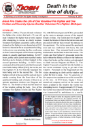 Arson Fire Claims the Life of One Volunteer Fire Fighter and One Civilian and Severely Injures Another Volunteer Fire Fighter  Michigan