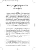 Factors Affecting Initial Cholinesterase Levels from a Pilot Study of Central Wisconsin Farmers