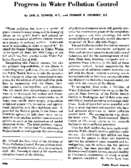 Progress in water pollution control