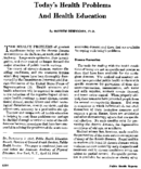 Todays health problems and health education