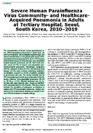Severe Human Parainfluenza Virus Community and HealthcareAcquired Pneumonia in Adults at Tertiary Hospital Seoul South Korea 20102019