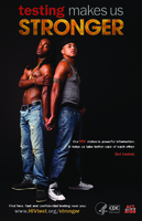 Testing Makes Us Stronger  Back to Back Couple 11 x 17 Poster Our HIV status is powerful information It helps us take better care of each other Get tested