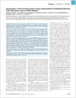 Associations of Prenatal Exposure to Organophosphate Pesticide Metabolites with Gestational Age and Birth Weight