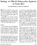 Etiology of 195455 poliomyelitis epidemic in Puerto Rico