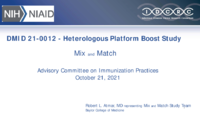 DMID 210012  heterologous platform boost study  mix and match