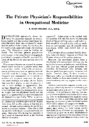 The private physicians responsibilities in occupational medicine