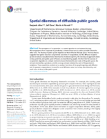 Spatial dilemmas of diffusible public goods
