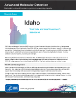 Advanced Molecular Detection National investment to advance genomic sequencing capacity Idaho September 5 2023