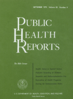 Public Health Reports  v 85  no 9  cover