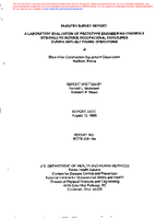 Indepth survey report a laboratory evaluation of prototype engineering controls designed to reduce occupational exposures during asphalt paving operations at BlawKnox Construction Equipment Corporation Mattoon Illinois