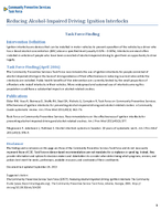Reducing AlcoholImpaired Driving Ignition Interlocks