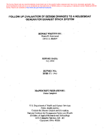 Follow Up Evaluation of Design Changes to a Houseboat Generator Exhaust Stack System