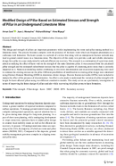 Modified Design of Pillar Based on Estimated Stresses and Strength of Pillar in an Underground Limestone Mine