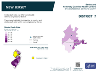 NJ Congressional District 07 Stroke and Federally Qualified Health Centers Map 118th Congress