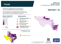 TX Congressional District 23 Stroke and Stroke Centers Map 118th Congress