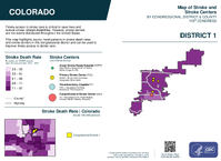 CO Congressional District 01 Stroke and Stroke Centers Map 119th Congress