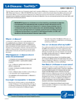 14dioxane  ToxFAQs  CAS  123911