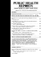 Public Health Rep  v 105 no 3  table of contents