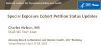 Special exposure cohort petition status updates