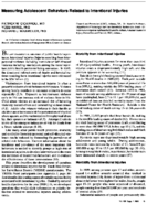 Measuring Adolescent Behaviors Related To Intentional Injuries