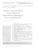 Outcomes of recommendations for breast biopsies in women receiving mammograms from a county health van