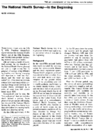 The National Health SurveyIn The Beginning