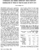Hypertensive And Chronic Respiratory Disease Mortality Confirmation Of Trends By Multiple Cause Of Death Data