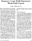 Montgomery County Health Departments mental health program