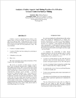 Analysis of Safety Aspects and Mining Practices for Effective Ground Control in Surface Mining