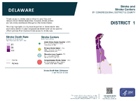 DE Congressional District 01 Stroke and Stroke Centers Map 118th Congress