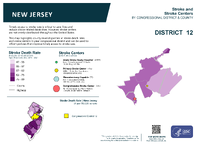 NJ Congressional District 12 Stroke and Stroke Centers Map 118th Congress