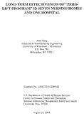 LongTerm Effectiveness of ZeroLift Program in Seven Nursing Homes and One Hospital