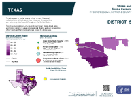 TX Congressional District 05 Stroke and Stroke Centers Map 118th Congress