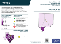 TX Congressional District 26 Stroke and Stroke Centers Map 119th Congress
