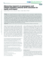 Advancing Research on Greenspace and ClimateSensitive Adverse Birth Outcomes for Equity and Impact
