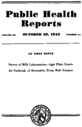 Public Health Reports  v 58 no 44  cover