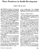 Three paradoxes in health development