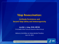 Tdap revaccination  antibody persistence and second Tdap safety and immunogenicity